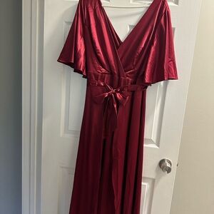 Premier Red Wrap Jumpsuit